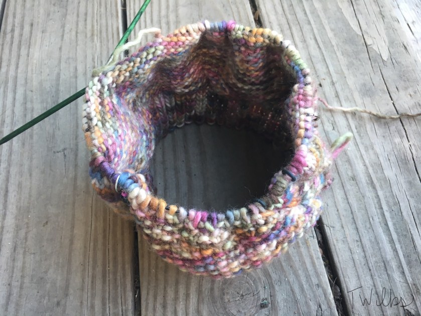 Urban Aran Hat—Top View, 29 rows